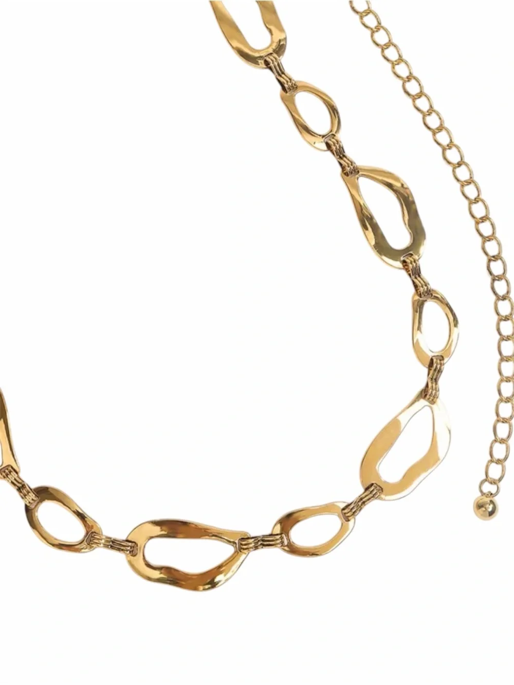 Gold or Silver Link Chain Belt NWT